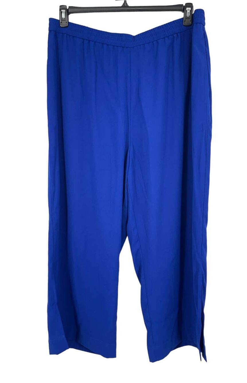 Refinity City Chic pants elastic waist wide leg blue L 20